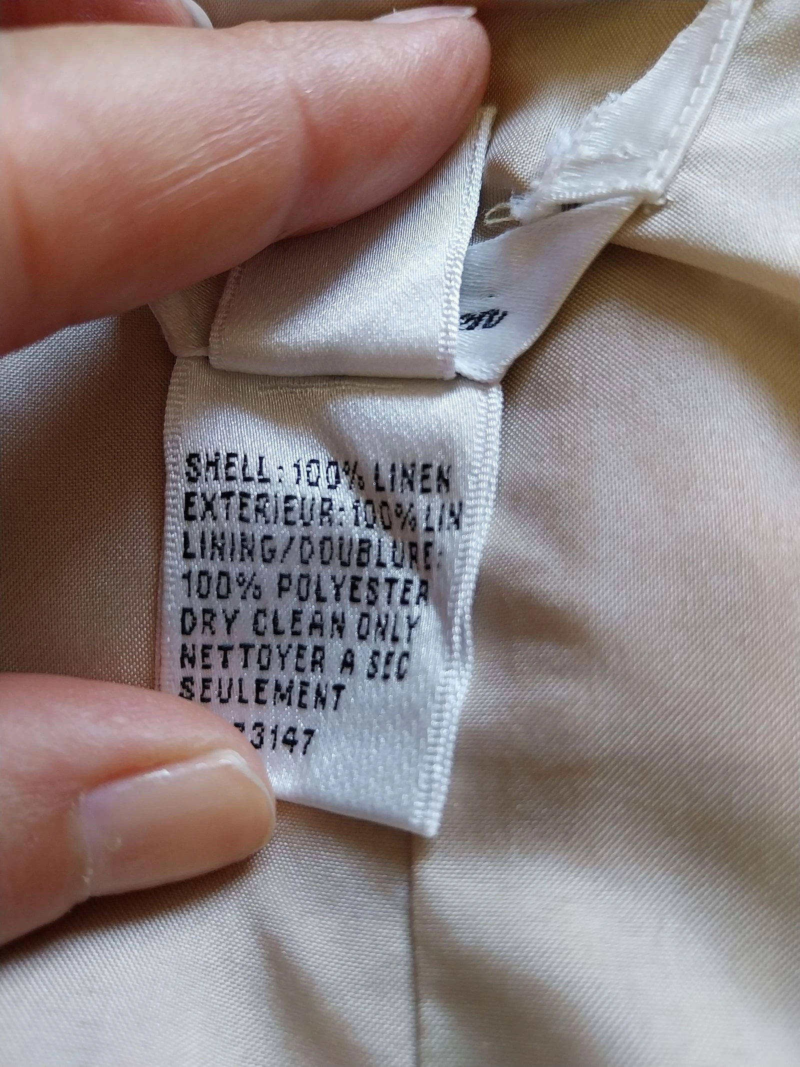 Falda larga estilo envolvente vintage de los años 80 en lino irlandés Talla 38 – photo 7